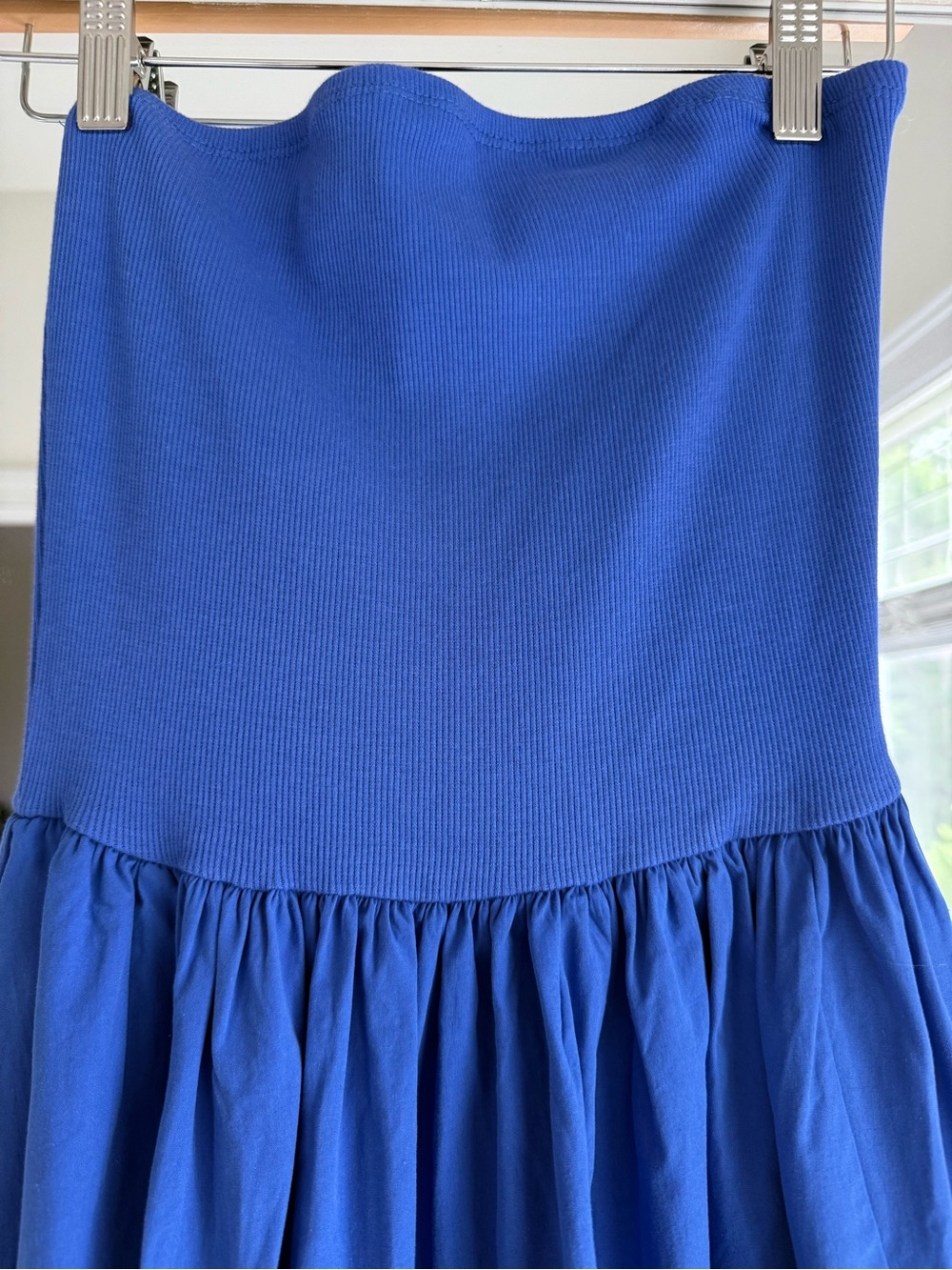 Long Full Skirt Cotton Maxi Strapless Dress Size Small Cotton - Picture 3 of 8